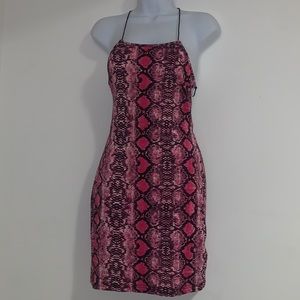 Pink Snake Print Dress